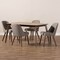 Baxton Studio Cody Light Grey Upholstered Walnut Finished Wood 5-Piece Dining Set 144-7943-7946 - alternate 4